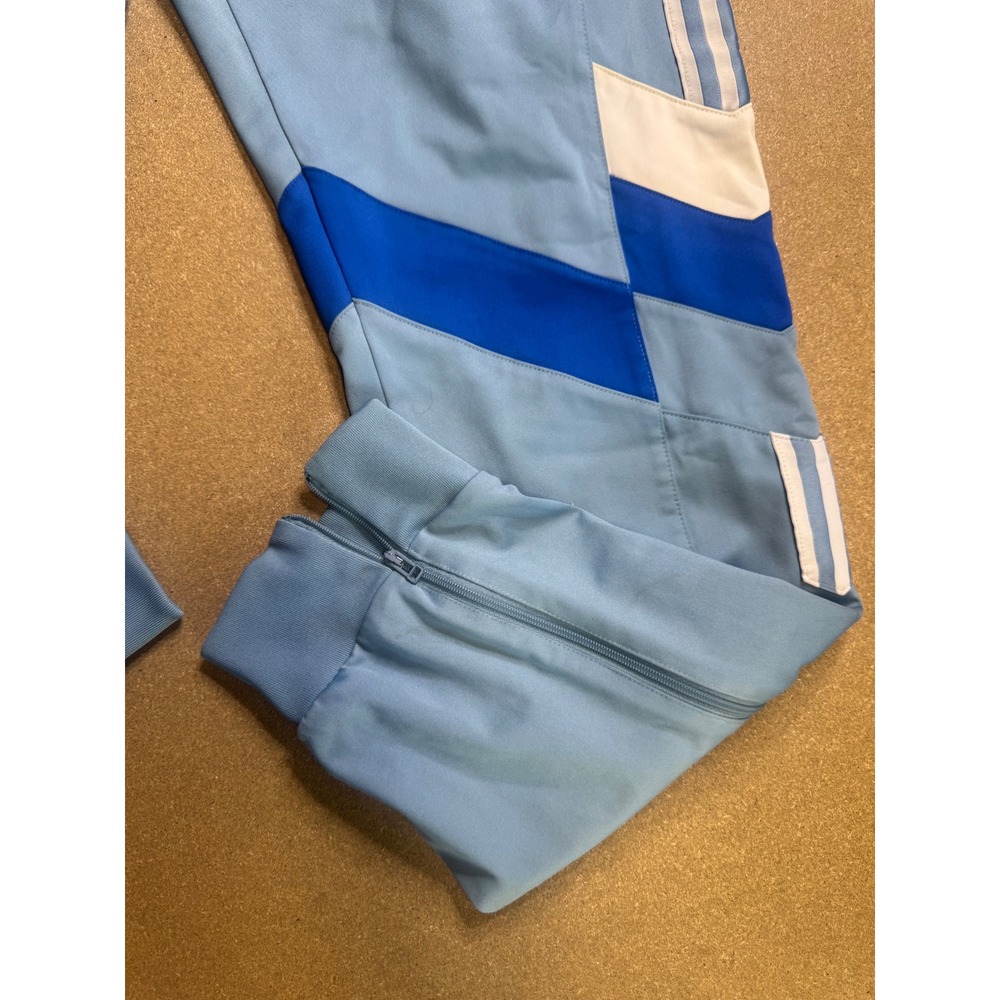 Adidas Originals Light Blue Colorblock Track Pants Mens M Joggers Y2k Trefoil - Picture 5 of 9